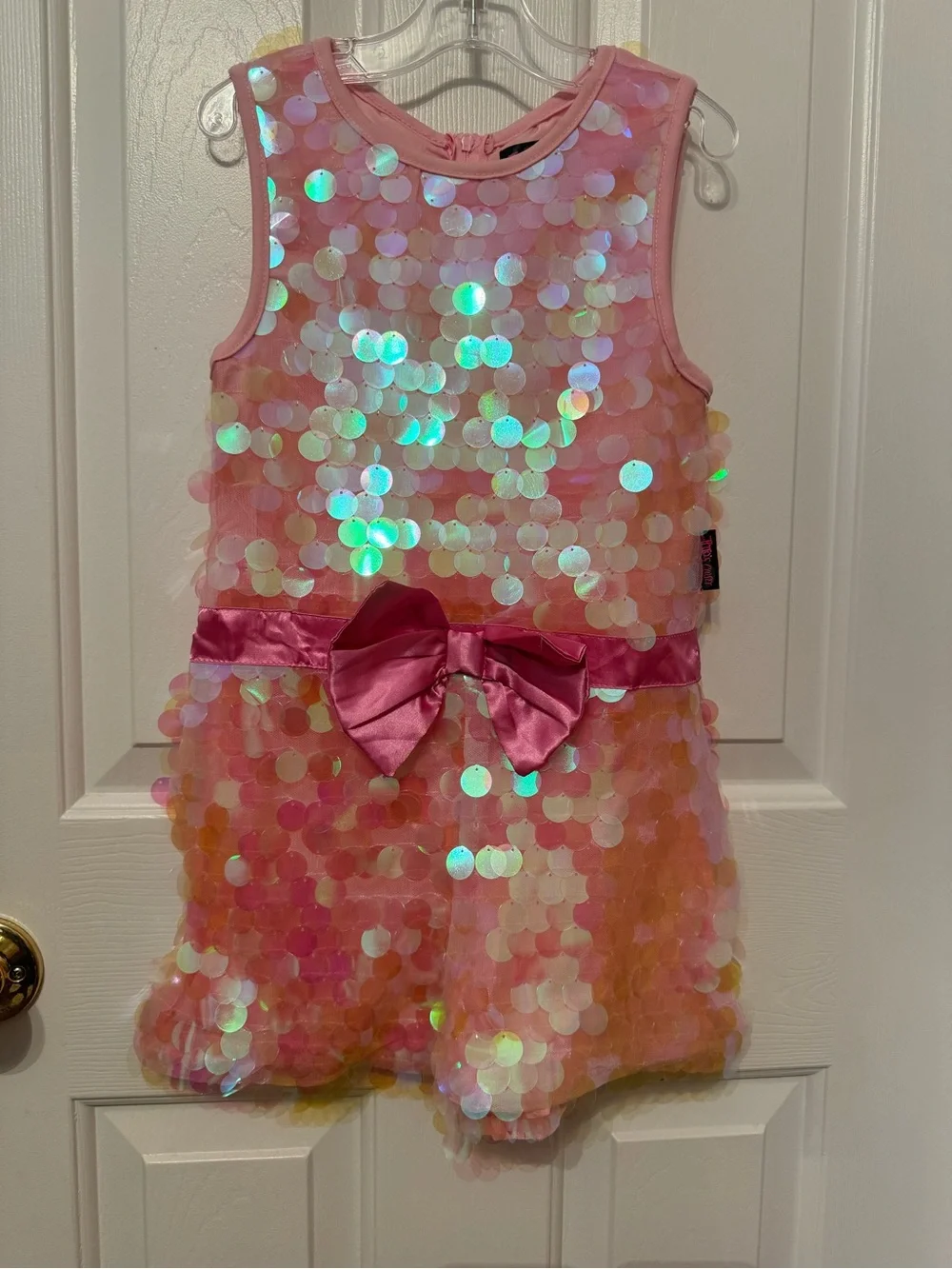 GIRLS Jojo Siwa Pink Sequin Romper Nickelodeon / 6/6X